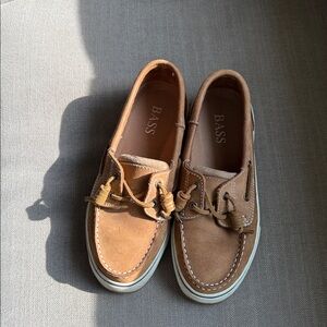 Bass Brown Leather Boat Caymen  Shoes